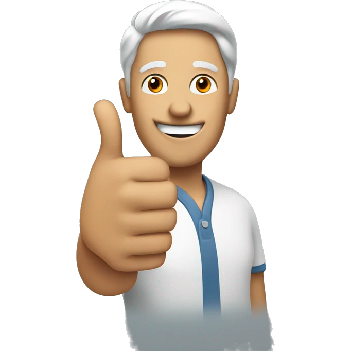Man with thumbs up emoji
