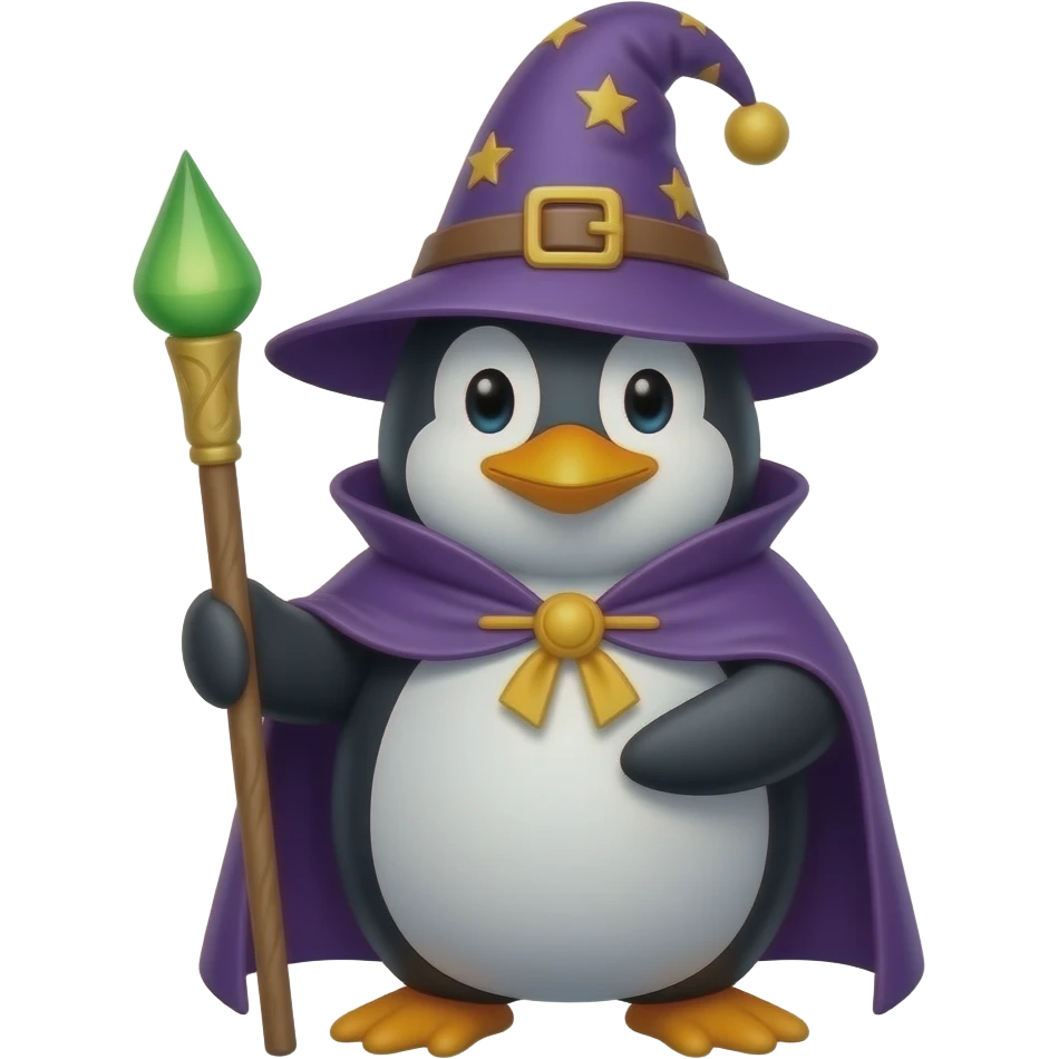 Penguin Wizard emoji