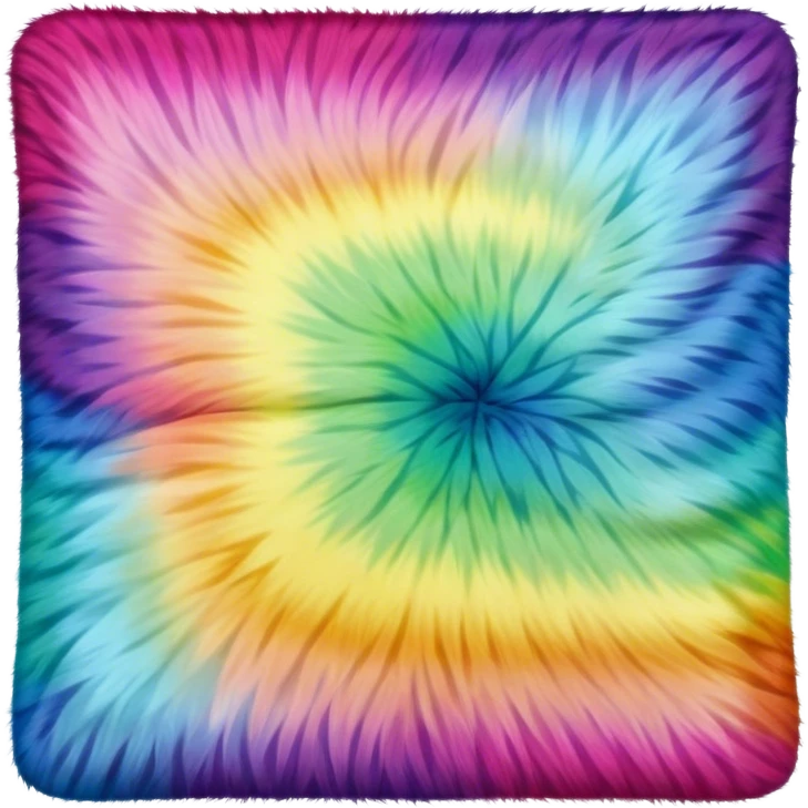 Rainbow fur blanket square ombre emoji
