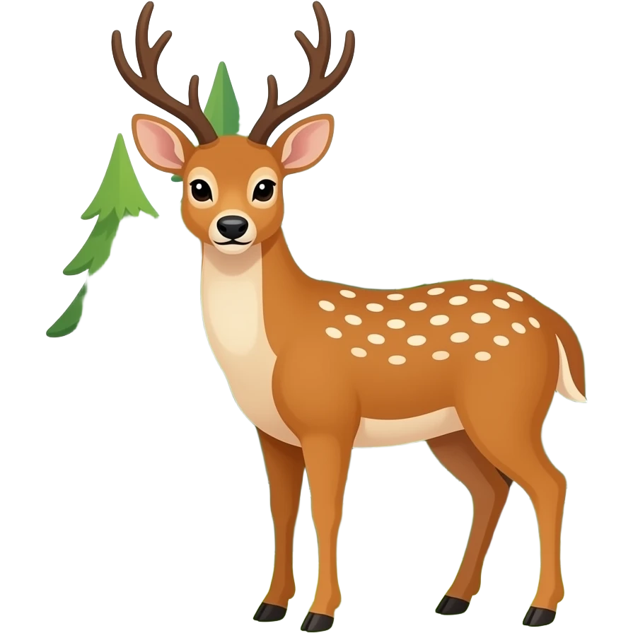 Wildlifes in a forest emoji