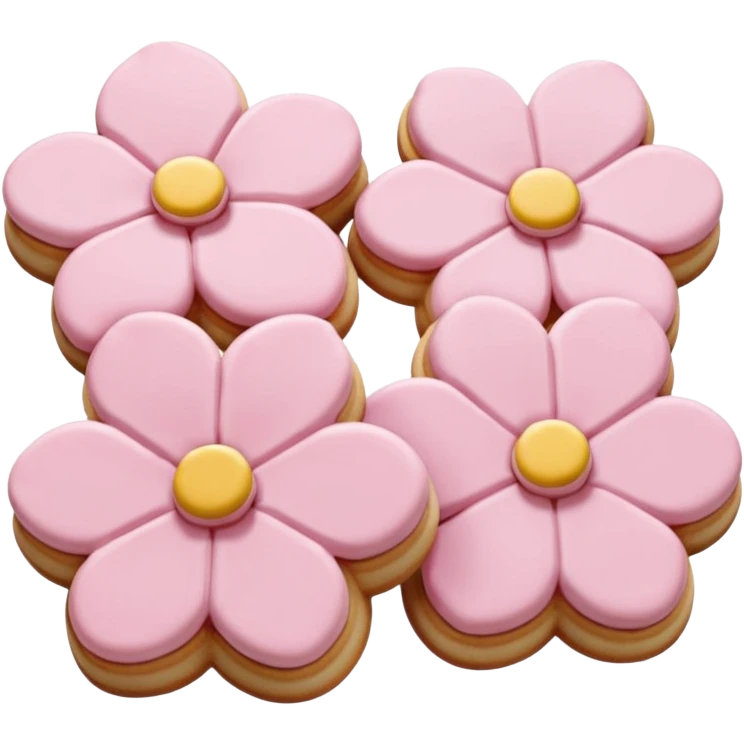 Cherry blossom shaped cookies  emoji