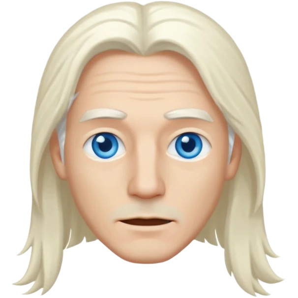 Hombre cabello blanco largo emoji