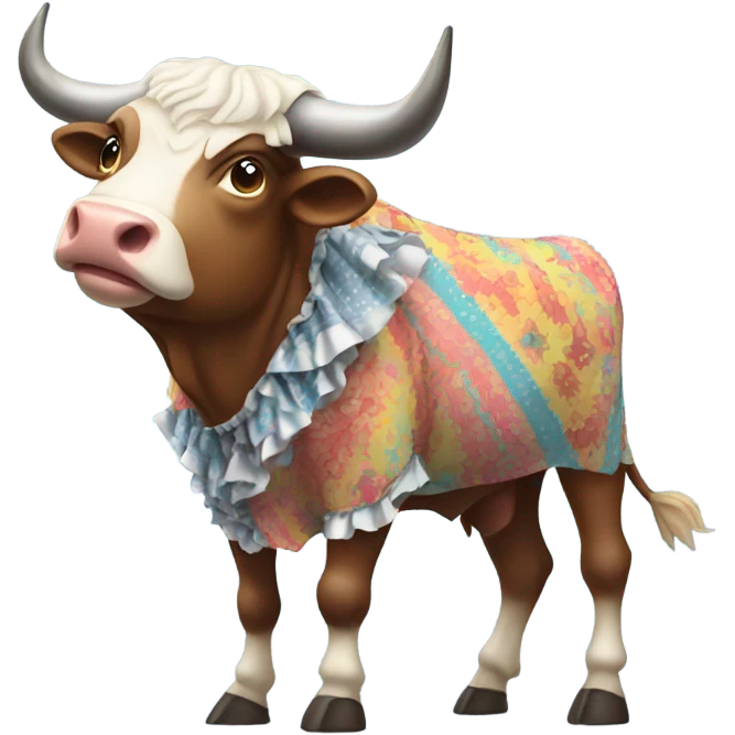 Bull in a dress emoji