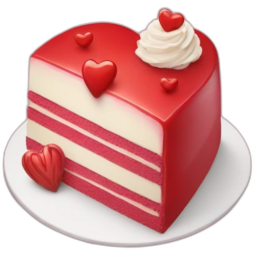 Heart with cake emoji