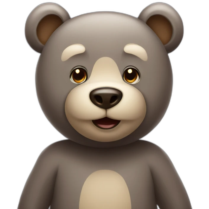 Toon Bear standing emoji