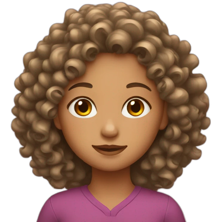 girl with curly hair emoji