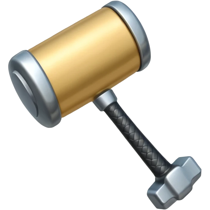 Banhammer with Text BAN! emoji