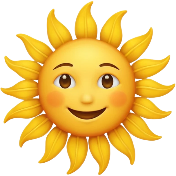 smiling sun emoji emoji