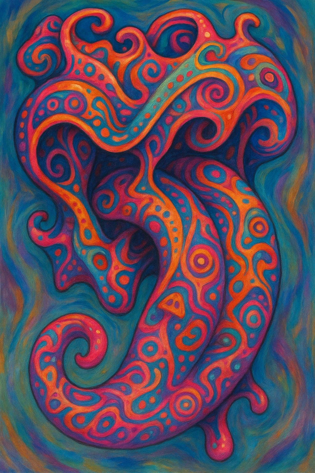 a freaky tongue, abstract and twisted, with unusual shapes emoji