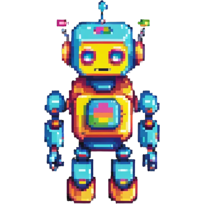 colorful robot emoji