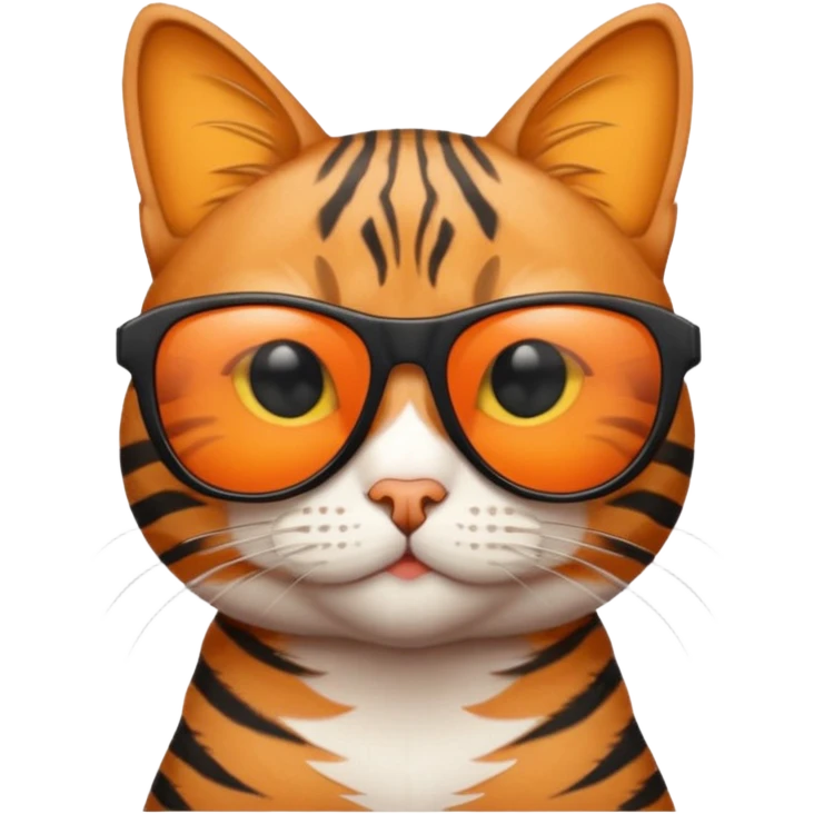 Tabby Cat with sunglasses emoji