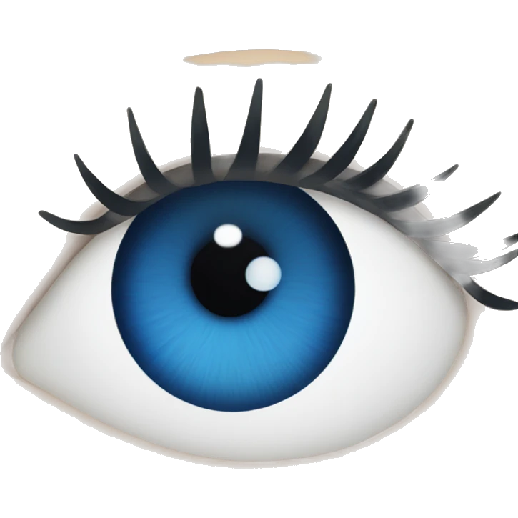 Blue eye with long eyelash  emoji
