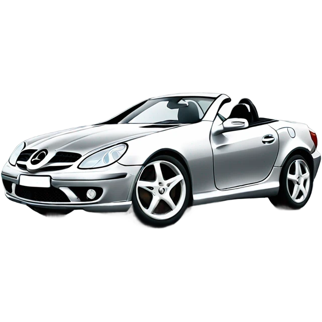 Mercedes slk from 2000, silver color emoji