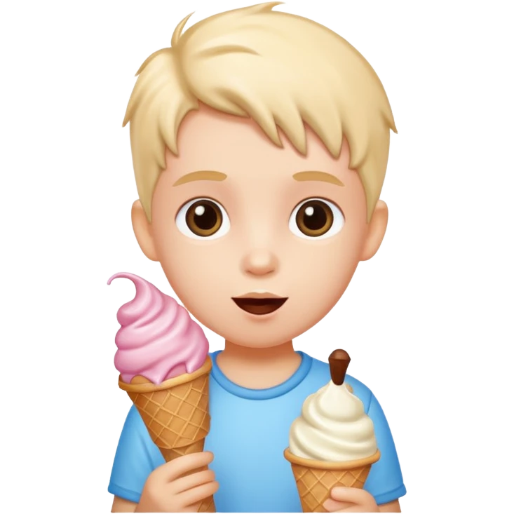 Child with an ice cream  emoji