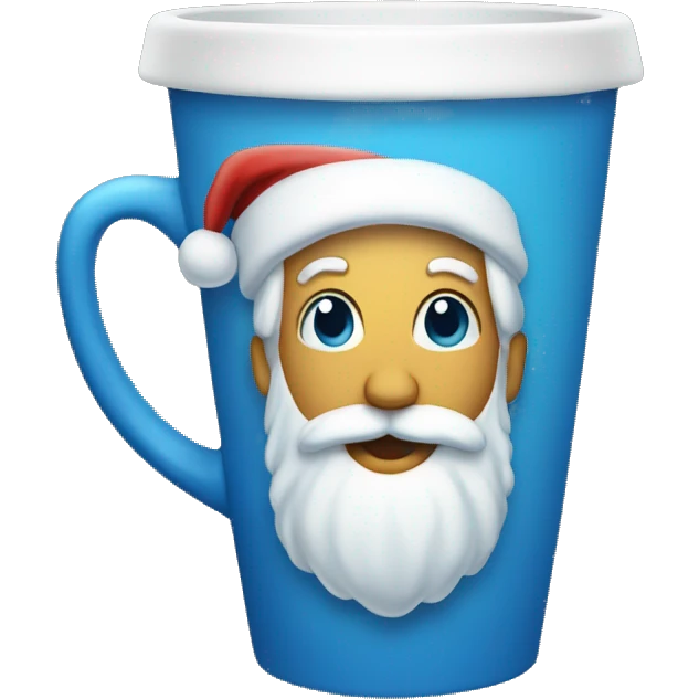 blue christmas cup emoji