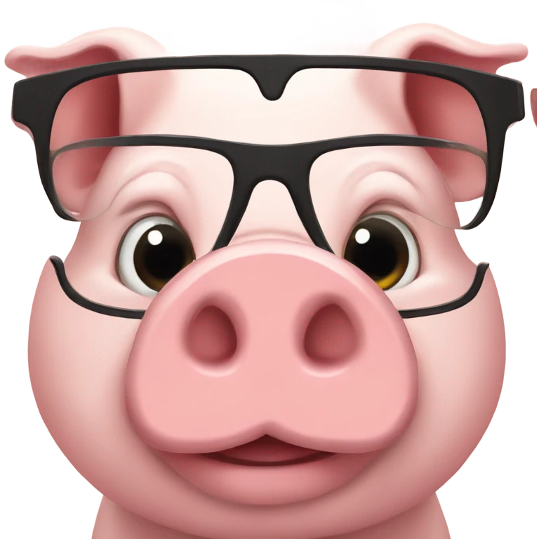 Pig with glass  emoji