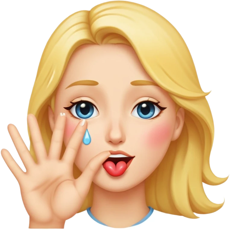 Tears of joy blowing fa kiss with peace hand next to it  emoji