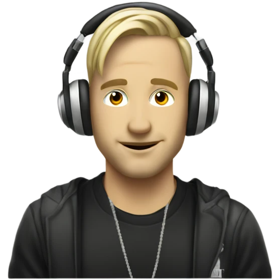 White DJ with a “K” emoji
