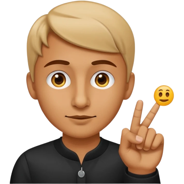 A classic emoji nose, no face, with a pointer finger touching the tip of it, combine these two 👆🏼👃🏼 emoji