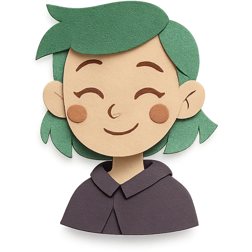 Amity as a paper craft character warm and inviting emoji
