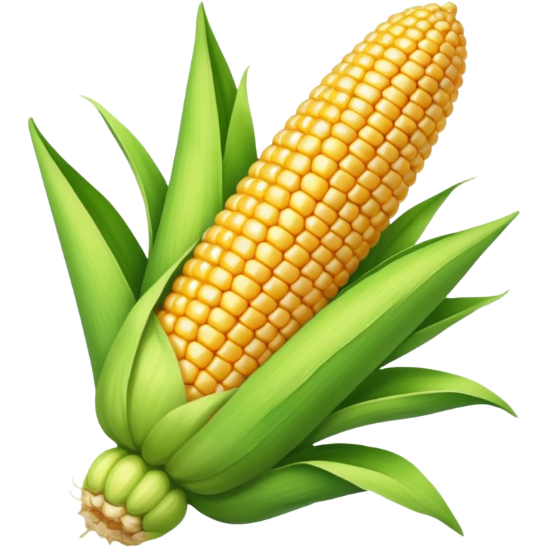 Corn cob with yellow kernels emoji