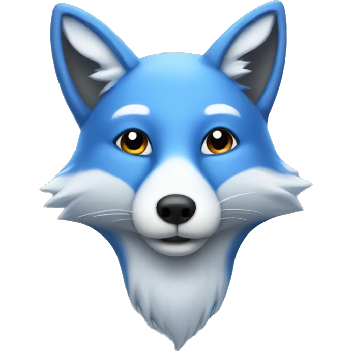 Blue fox emoji