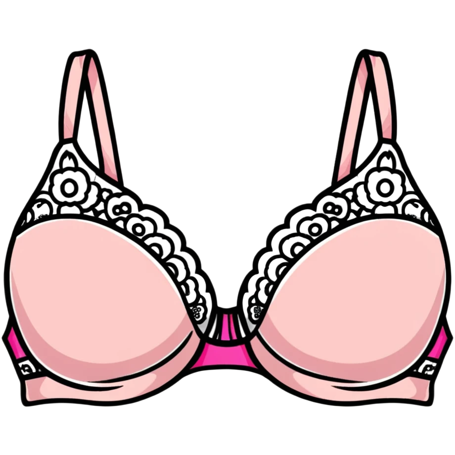pink lace bra emoji