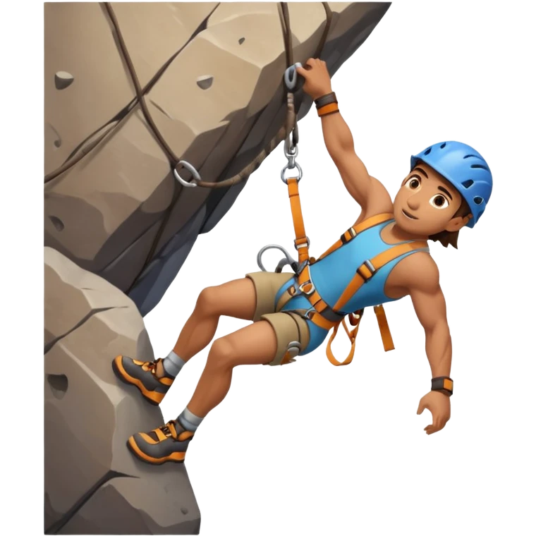 rock climber on wall action pose emoji