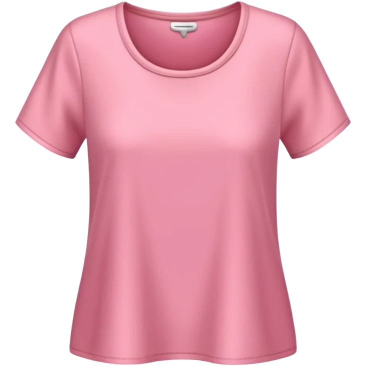 Rose-pink  top with short sleeves, soft fabric, gentle lighting, isolated on plain background. Complete plain, no textures. emoji
