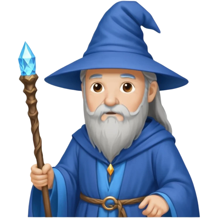 Wizard with a staff emoji