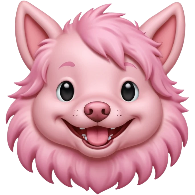 laughing pinkdog emoji