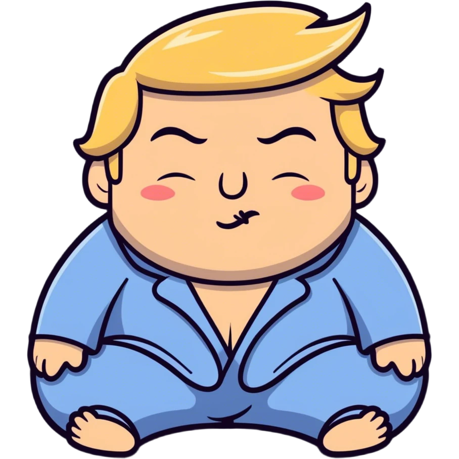 Super sleepy pajama Donald Trump emoji