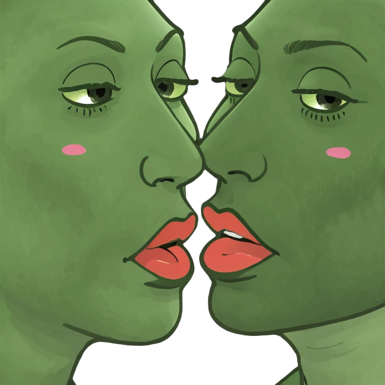 Girls kissing  emoji