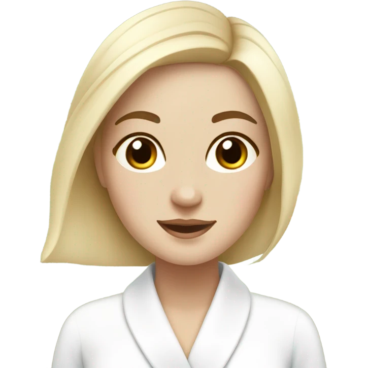White girl at spa emoji
