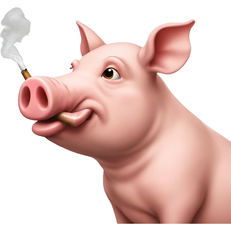Pig smoking  emoji