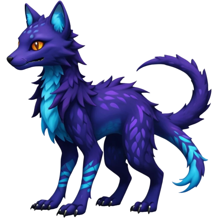 Kawaii dark edgy fantasy ethereal feline-vernid-sergal-monster-fursona animal creature full body with intricate markings  emoji