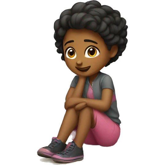 Girl sitting in the corner emoji