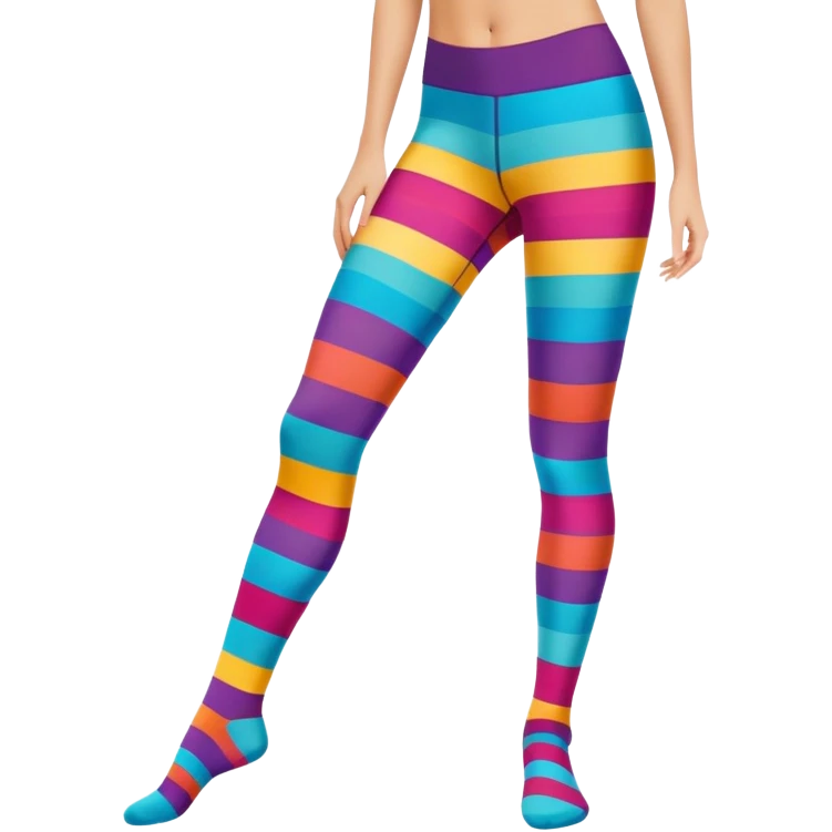 Striped colored tights emoji