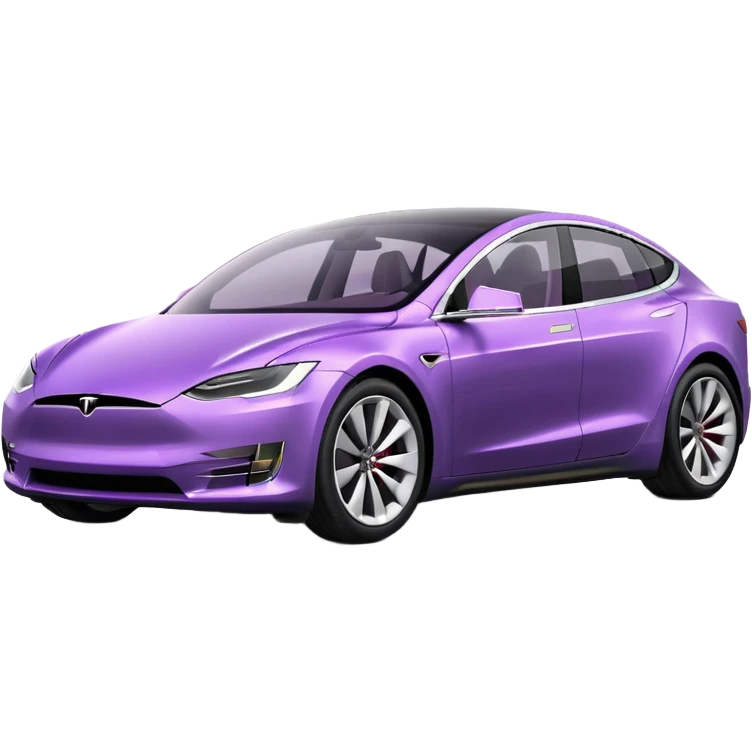 Light purple tesla side profile  emoji