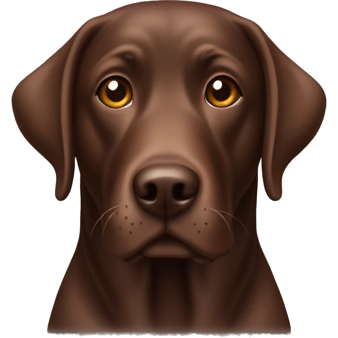 Chocolate lab dog  emoji