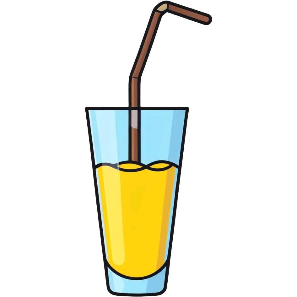 Cut water drink hanging from a stick emoji