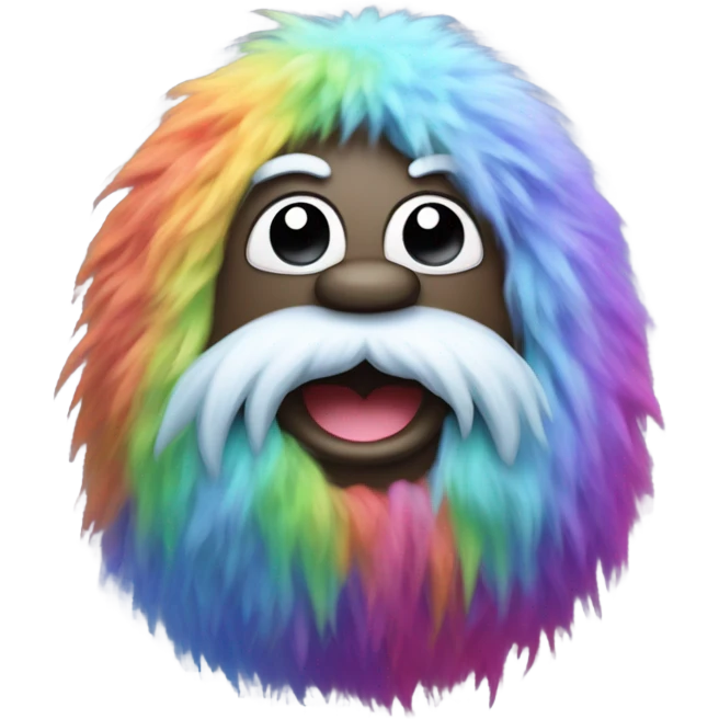 A rainbow yeti poop emoji emoji