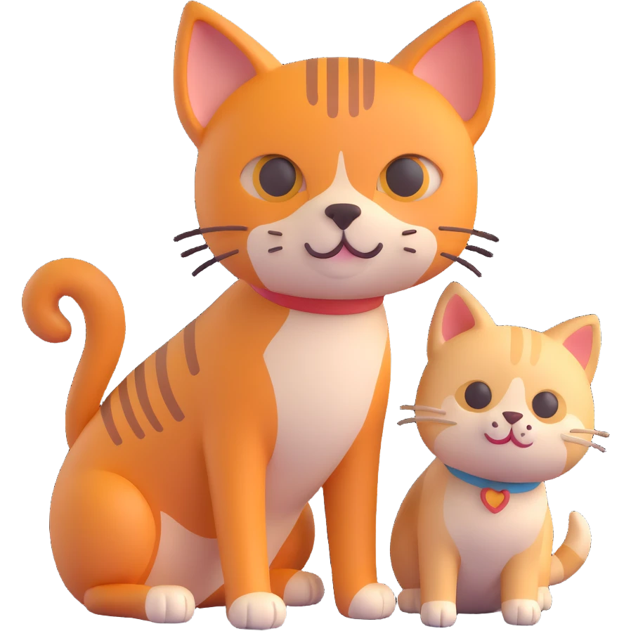 a cat and dogs together emoji