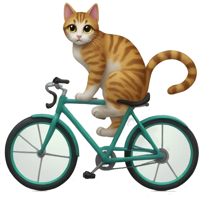 cat bicyle emoji