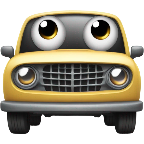 A car with big eyes staring at you emoji