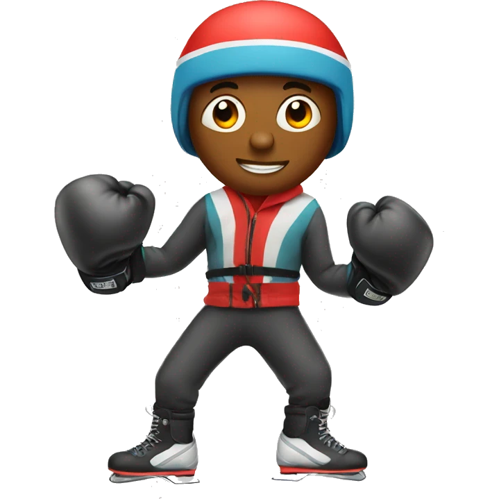 Skier with boxing gloves  emoji