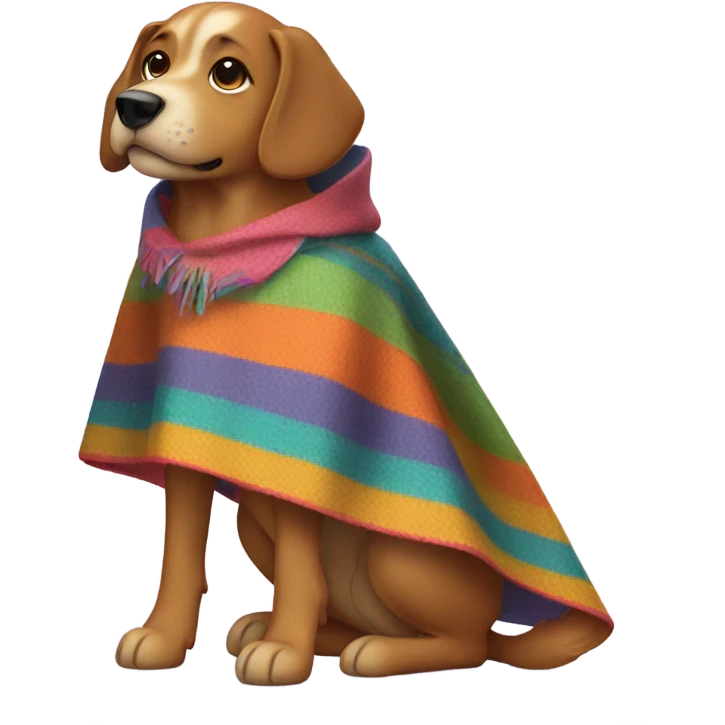 Dog in a pancho emoji