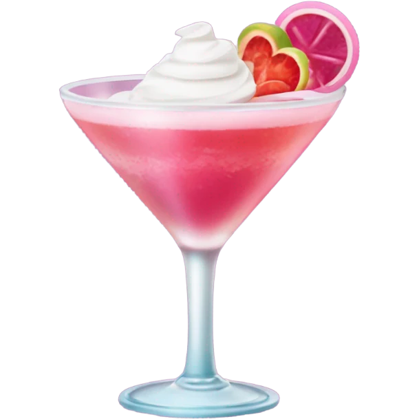 valentine's day pink and red fancy cocktail emoji