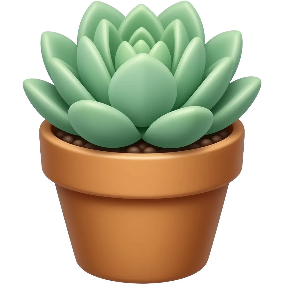 Echeveria in a pot emoji