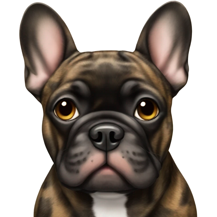 brindle black faced  brindle coat french bulldog emoji